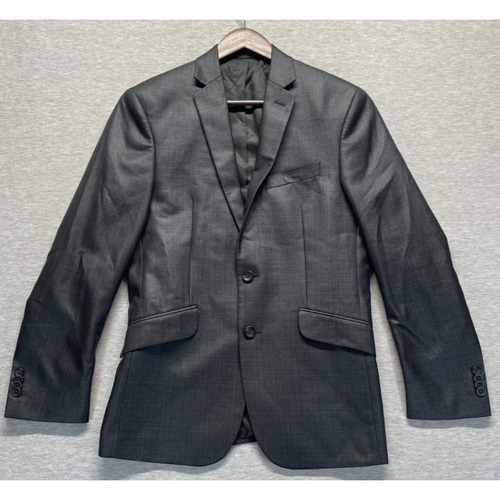 Kenneth Cole Reaction Blazer Jacket Mens 36 Gray Single Breasted Formal Business